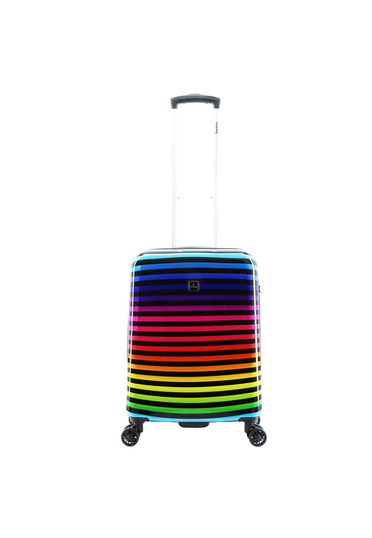 Saxoline Color Strip Hard Printed Luggage / Trolley / Suitcase