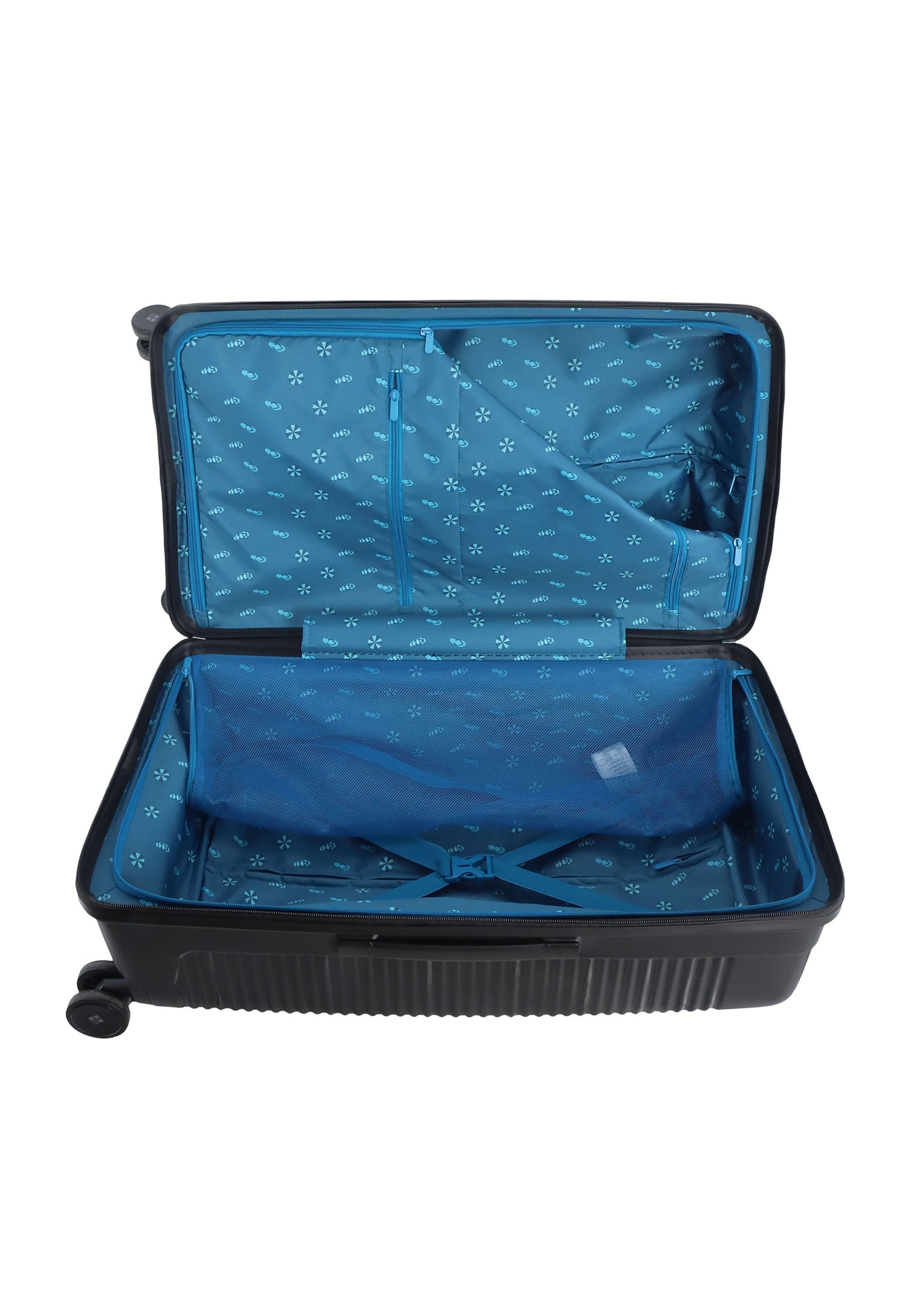 Saxoline Blue Overly Trunk Hard Luggage / Trolley / Suitcase Black