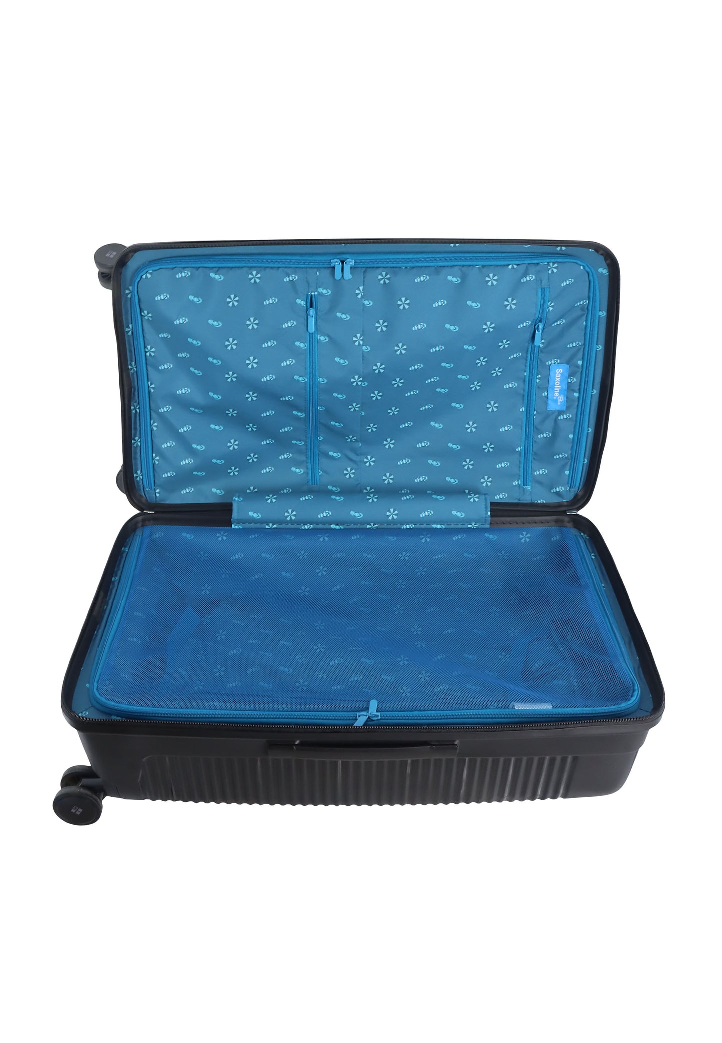Saxoline Blue Overly Trunk Hard Luggage / Trolley / Suitcase Black