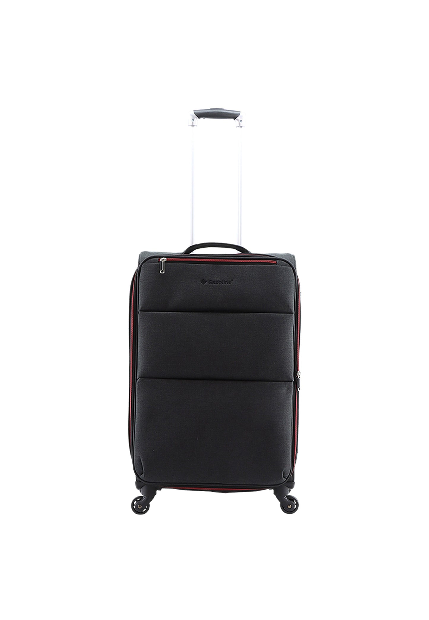 Saxoline Relax Red zipper Soft Luggage / Trolley / Suitcase Anthracite