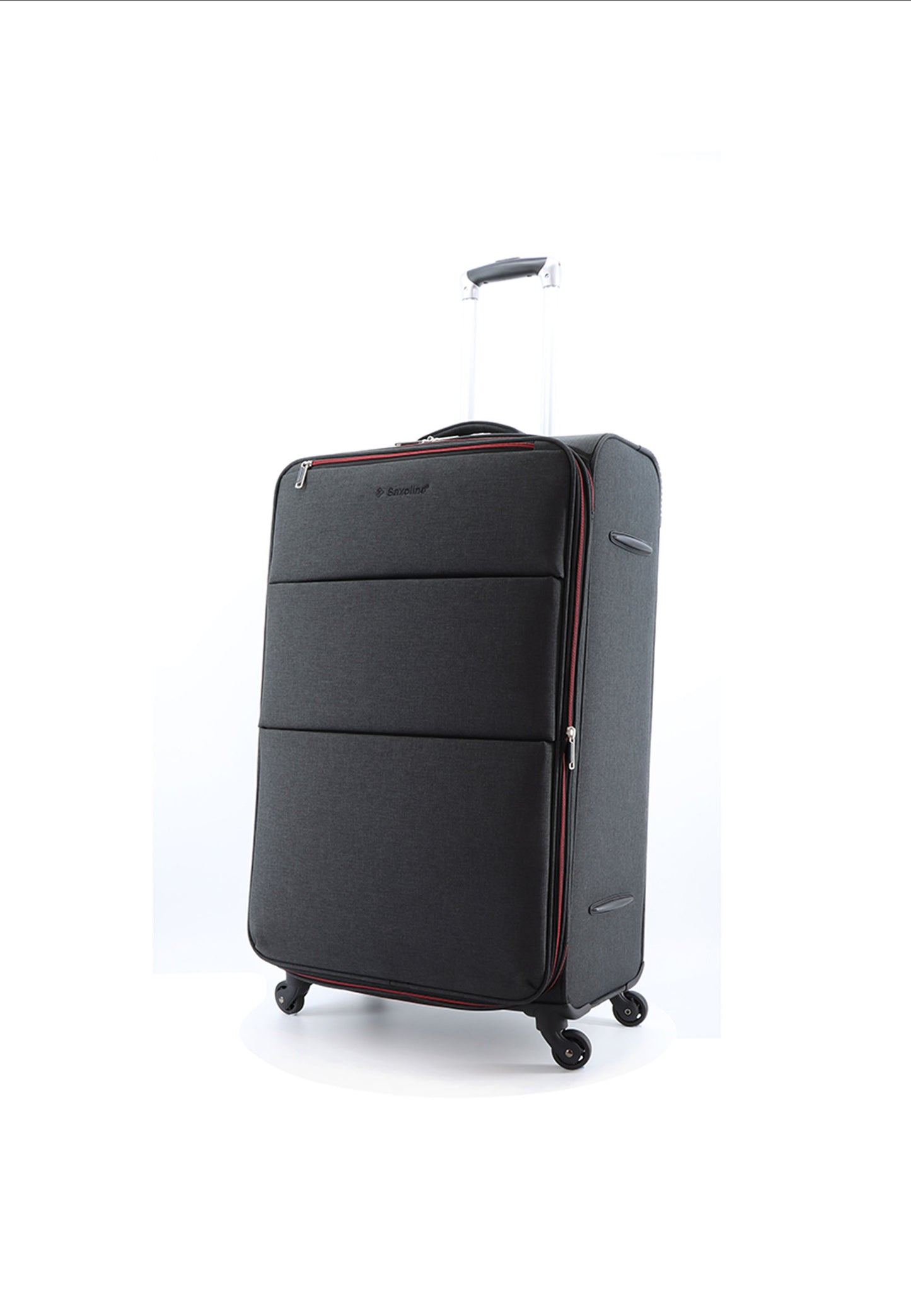 Saxoline Relax Red zipper Soft Luggage / Trolley / Suitcase Anthracite