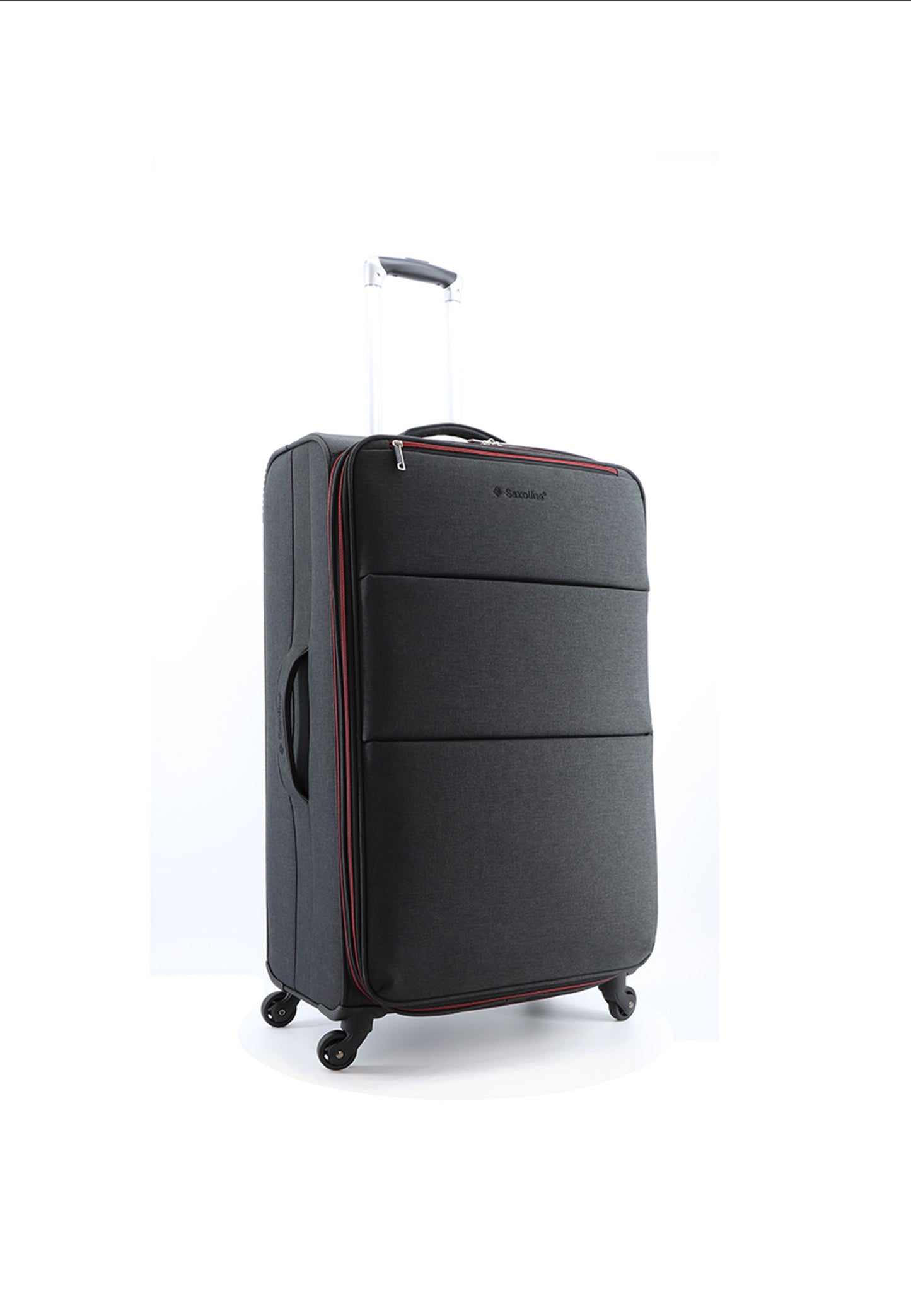 Saxoline Relax Red zipper Soft Luggage / Trolley / Suitcase Anthracite