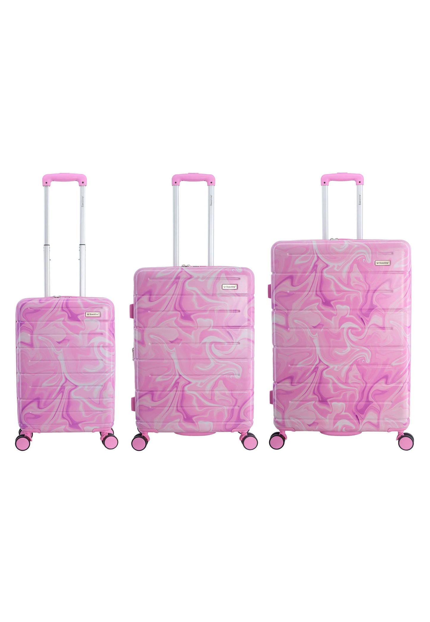 Saxoline Splash Hard Suitcase Set / Luggage Set / Trolley Set - 57/67/77 cm (S/M/L)
