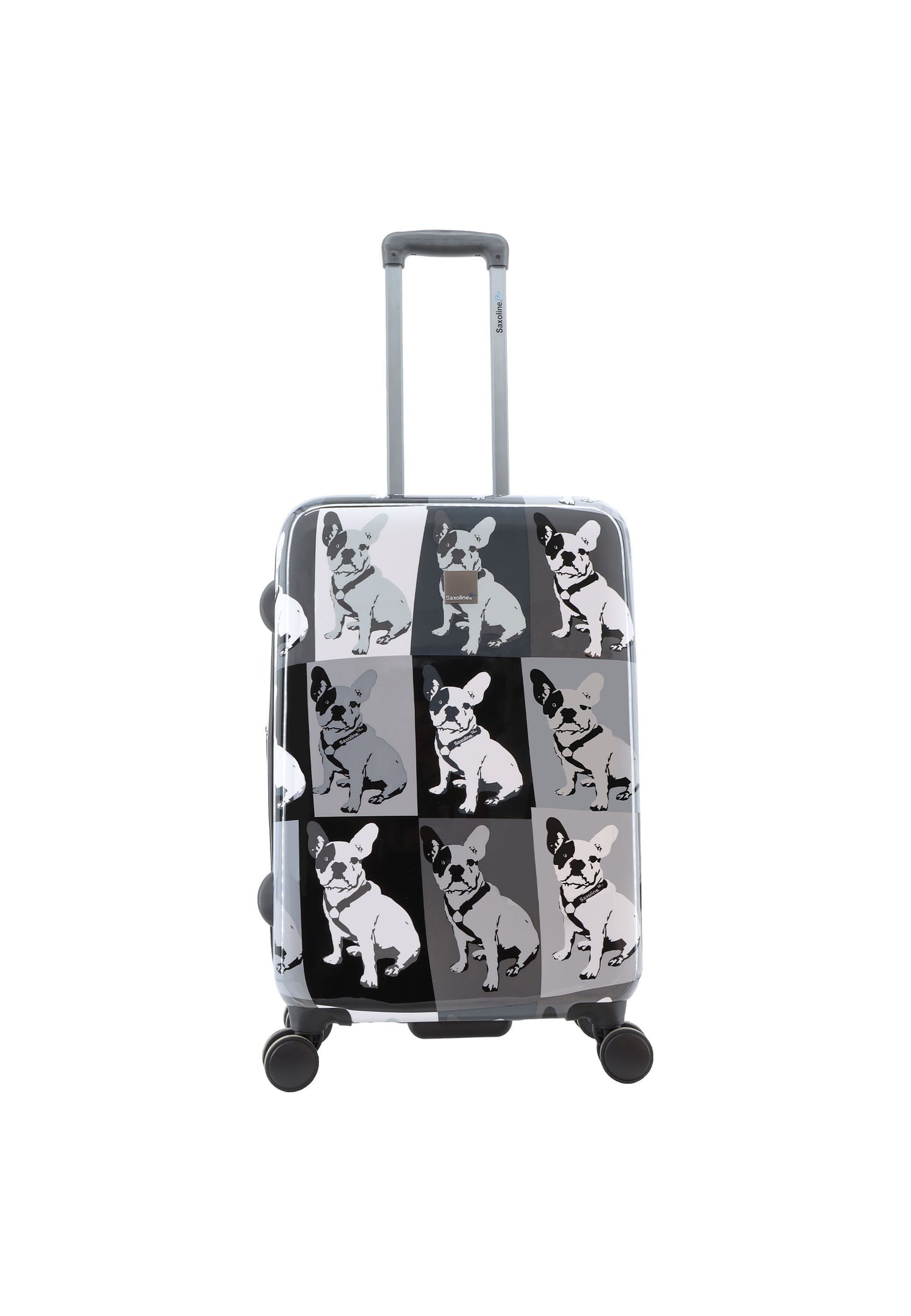 Saxoline Blue Bulldog Monochrome Hard Suitcase / Luggage / Trolley - 67 cm (Medium)