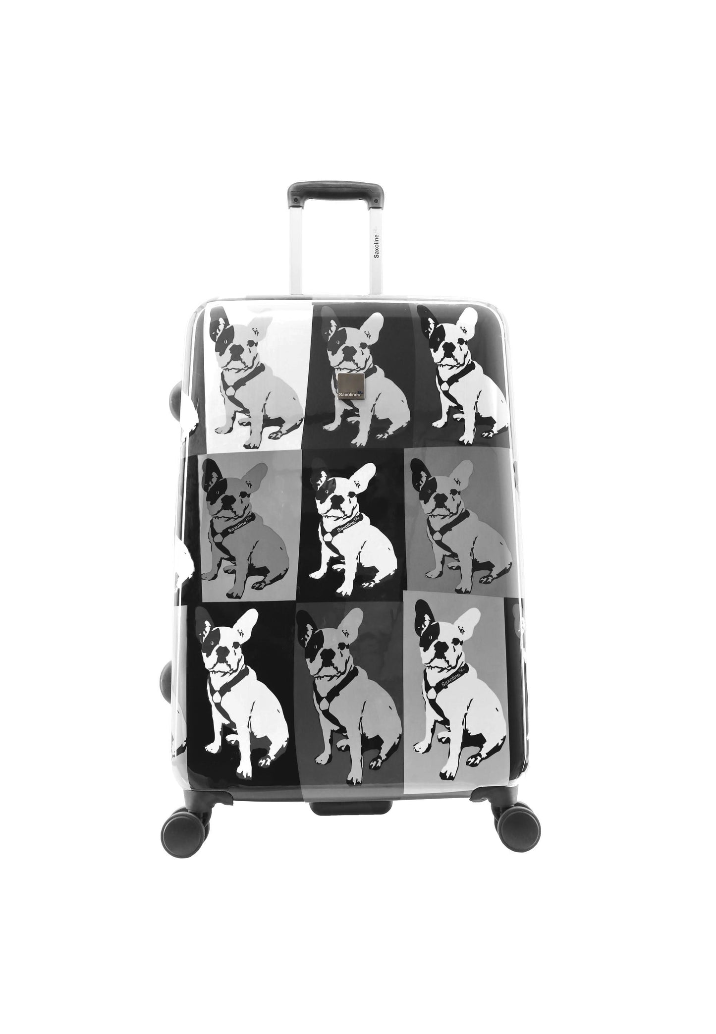 Saxoline Blue Bulldog Monochrome Hard Suitcase / Luggage / Trolley -77 cm (Large)