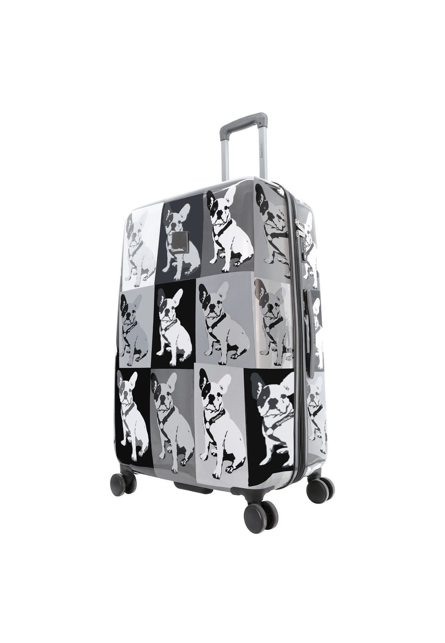 Saxoline Blue Bulldog Monochrome Hard Suitcase / Luggage / Trolley - 55/67/77 cm (S/M/L)