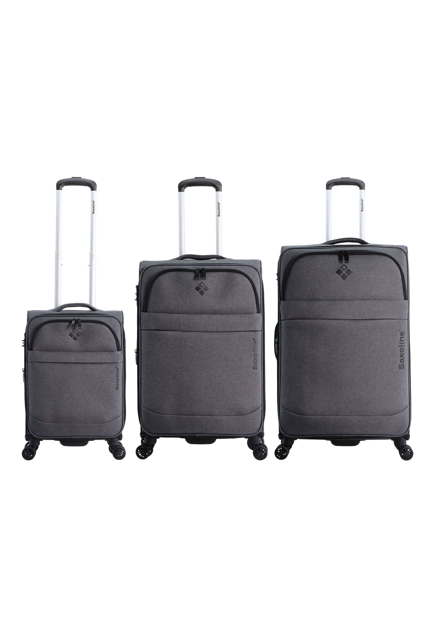 Saxoline 2 Tone Soft Luggage / Trolley / Suitcase Gray