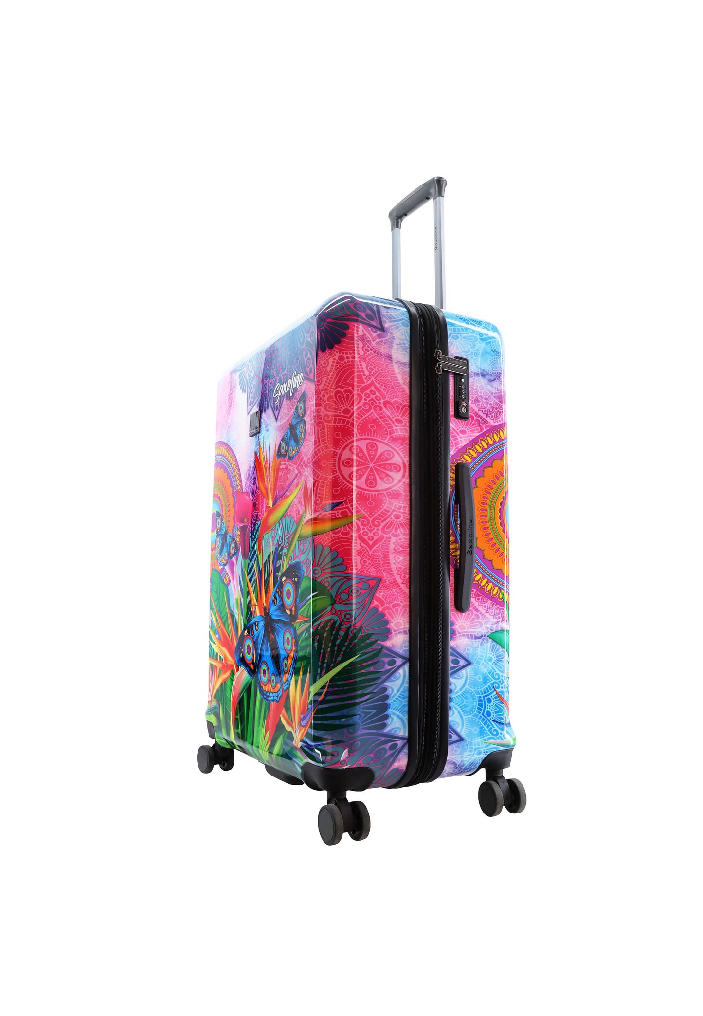 Saxoline Blue Butterfly Nature Hard Suitcase / Luggage / Trolley - 55/67/77 cm (S/M/L)