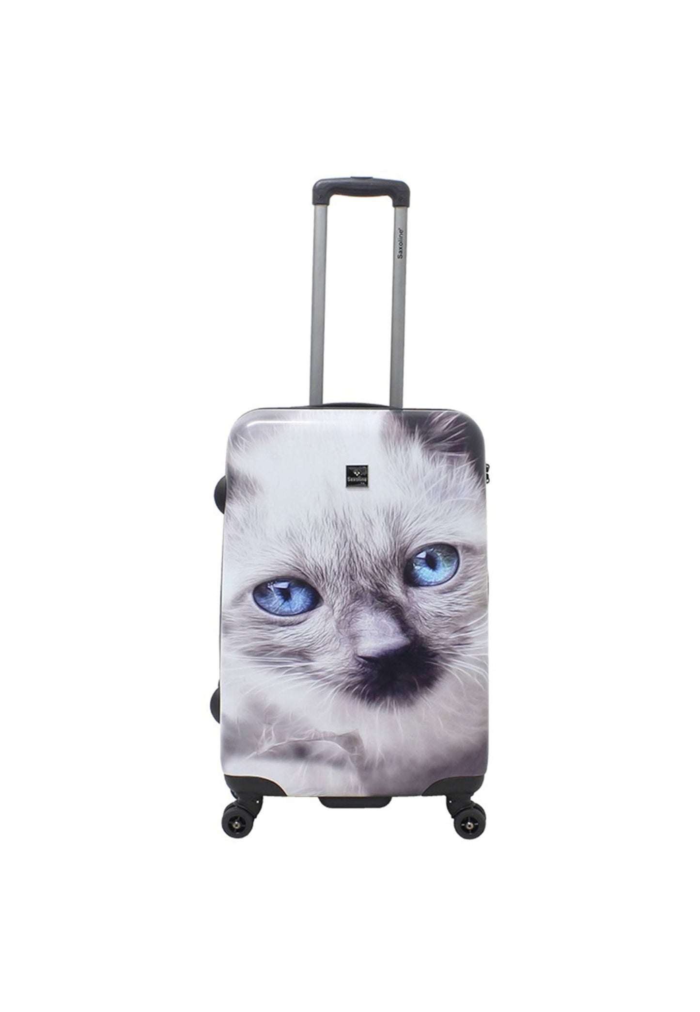 Saxoline White Cat Hard Luggage / Trolley / Suitcase Print