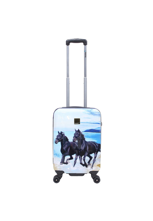 Saxoline Black Horse Hard Luggage / Trolley / Suitcase Print