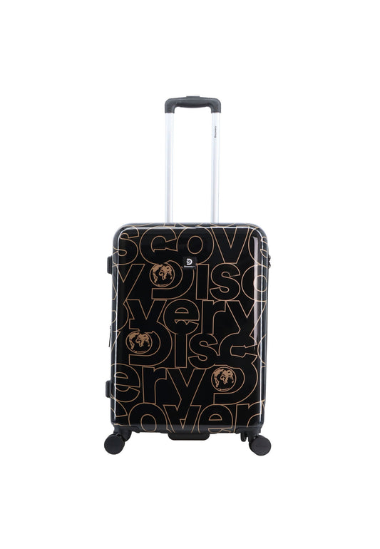 Discovery Gold Hard Luggage / Trolley / Suitcase With Print