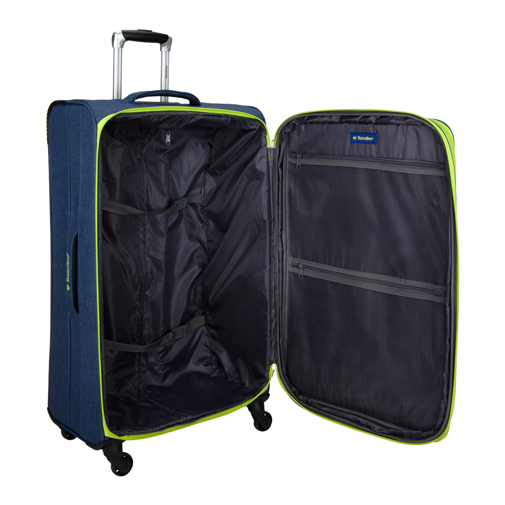 practical soft and light luggage Saxoline with 4 wheels | HK