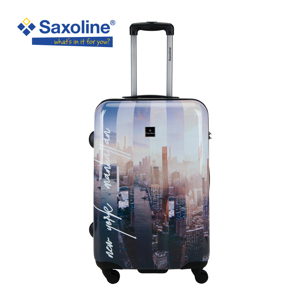 Medium size hard trolley Saxoline printed | luggageandbagstore