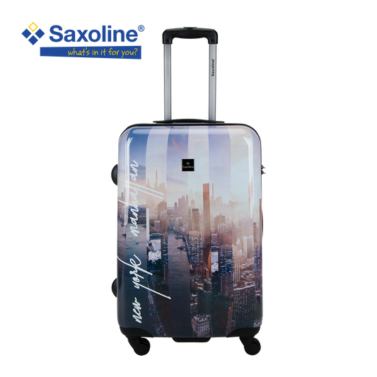 Medium size hard trolley Saxoline printed | luggageandbagstore