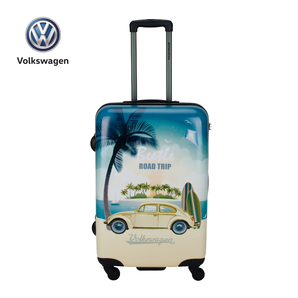 Printed VW hard luggage with beetle print