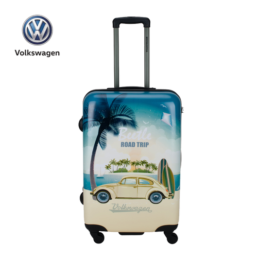 Printed VW hard luggage with beetle print