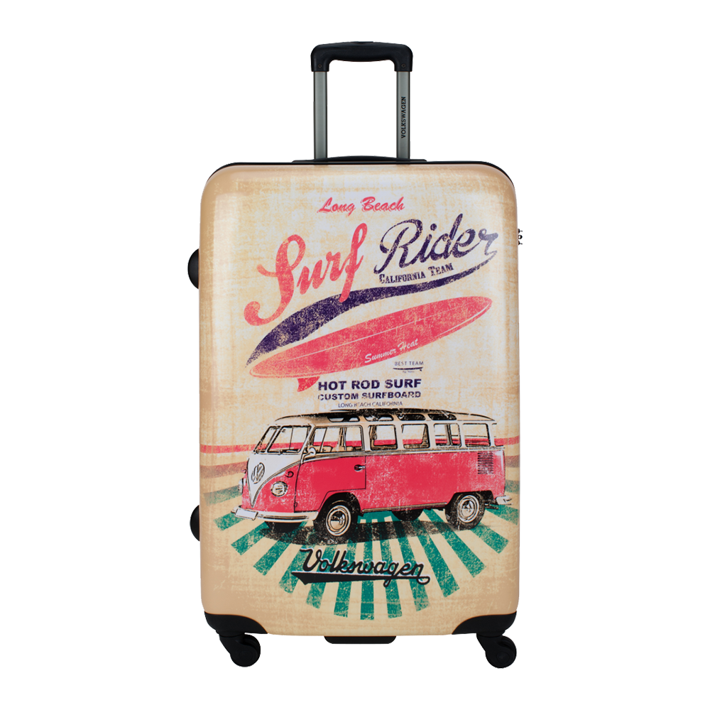 Hard luggage with VW Bus print online