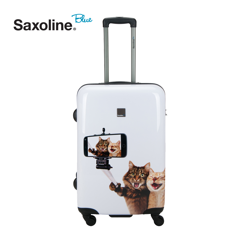 safe hard luggage of Saxoline Blue | luggageandbasstore.com