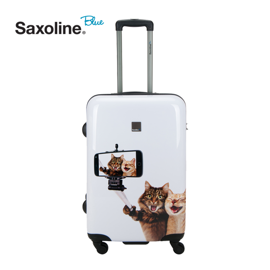 safe hard luggage of Saxoline Blue | luggageandbasstore.com