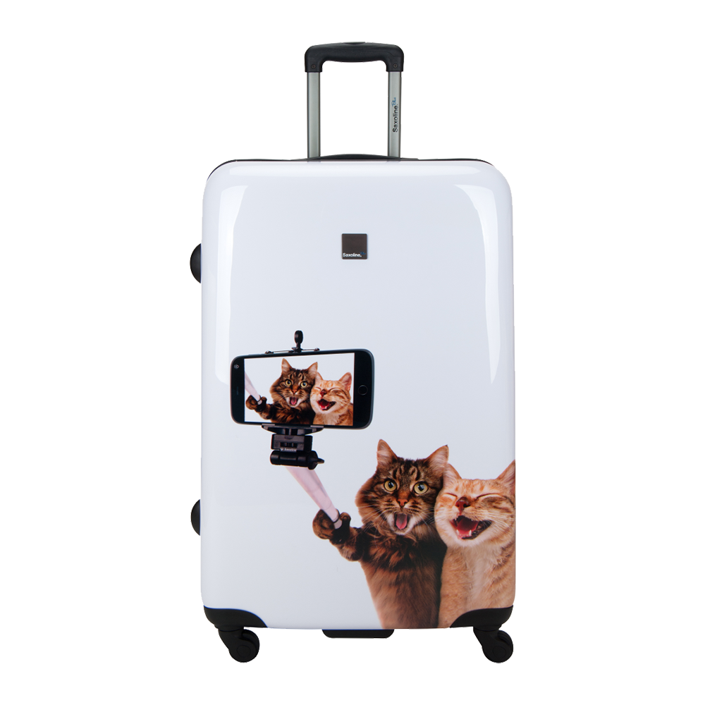 Saxoline Blue Luggage with Selfie Print large