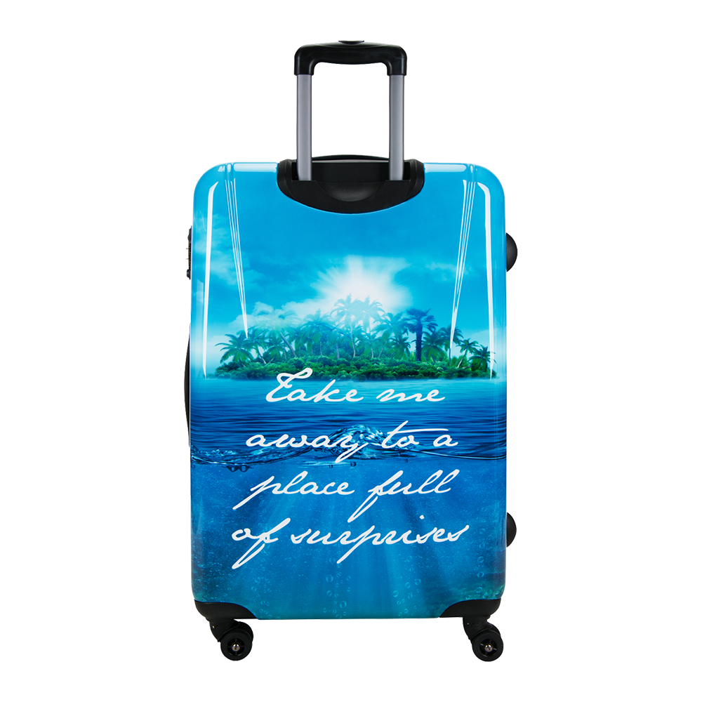 Large Trolley case of Saxoline Blue Island | luggageandbagsstore