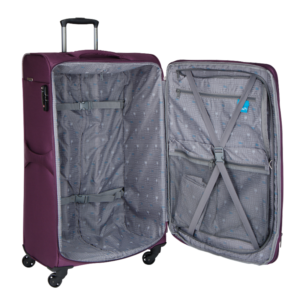 light stylish and strong soft luggage with 4 wheels | Hk