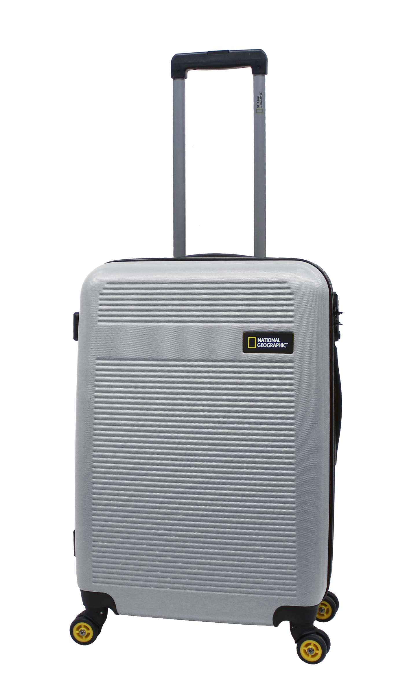 Medium size silver Nat Geo suitcase 