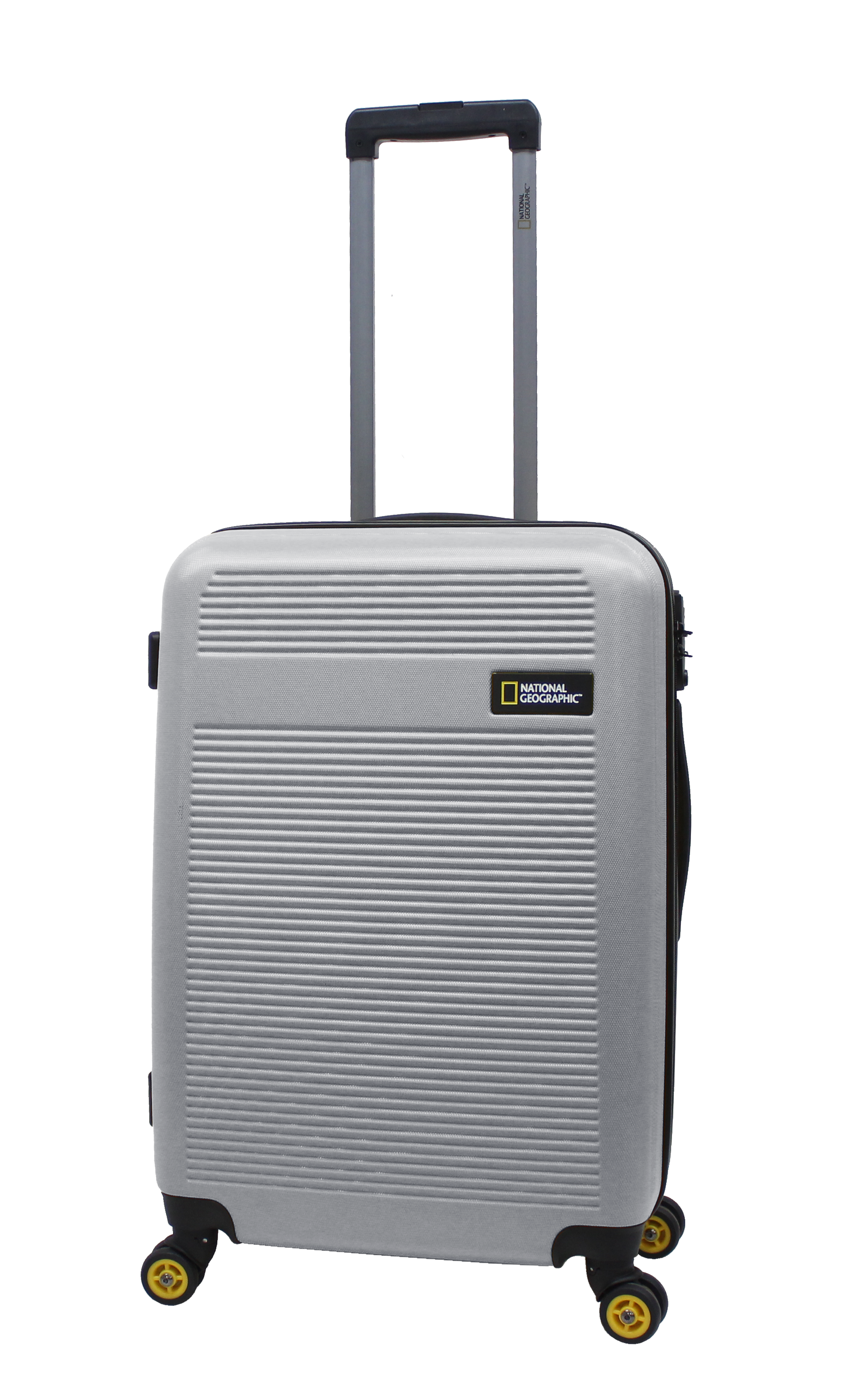 Medium size silver Nat Geo suitcase 