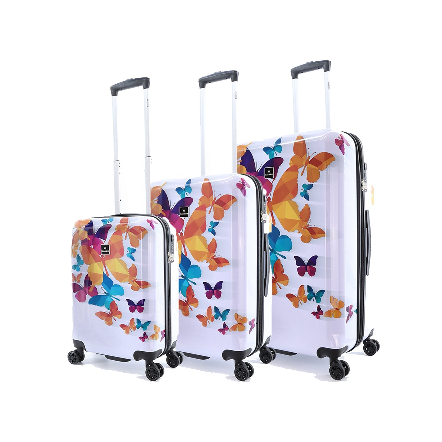 Hard cabin 3pcs set with butterfly print