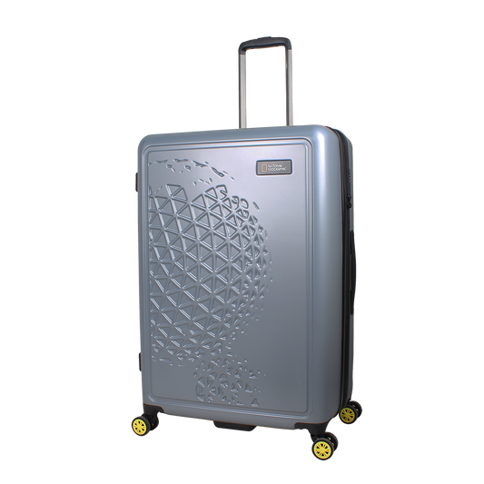 Silver Nat Geo Globe ABS suitcase