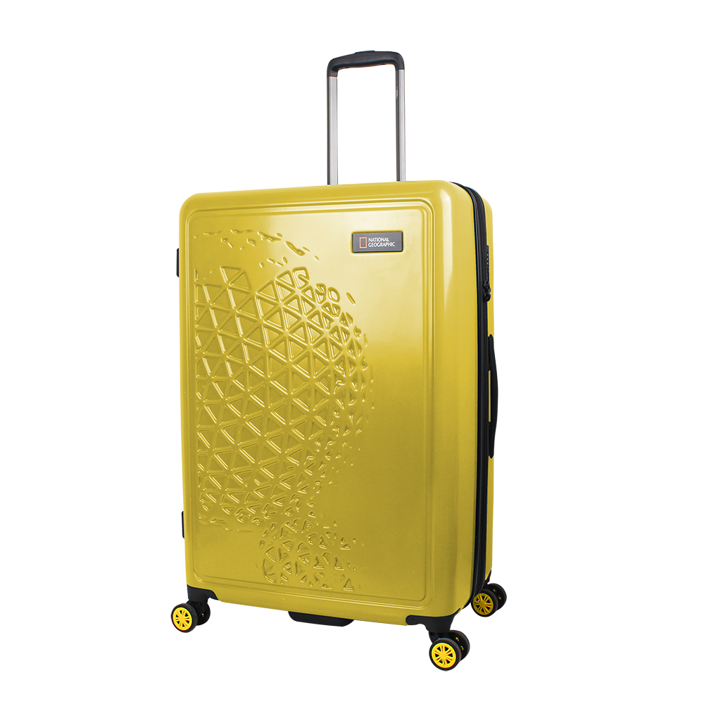 Yellow Nat Geo hard luggage expandable