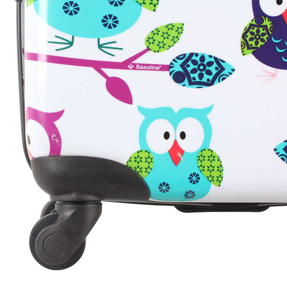 printed case with owls print | luggageandbagsstore.com