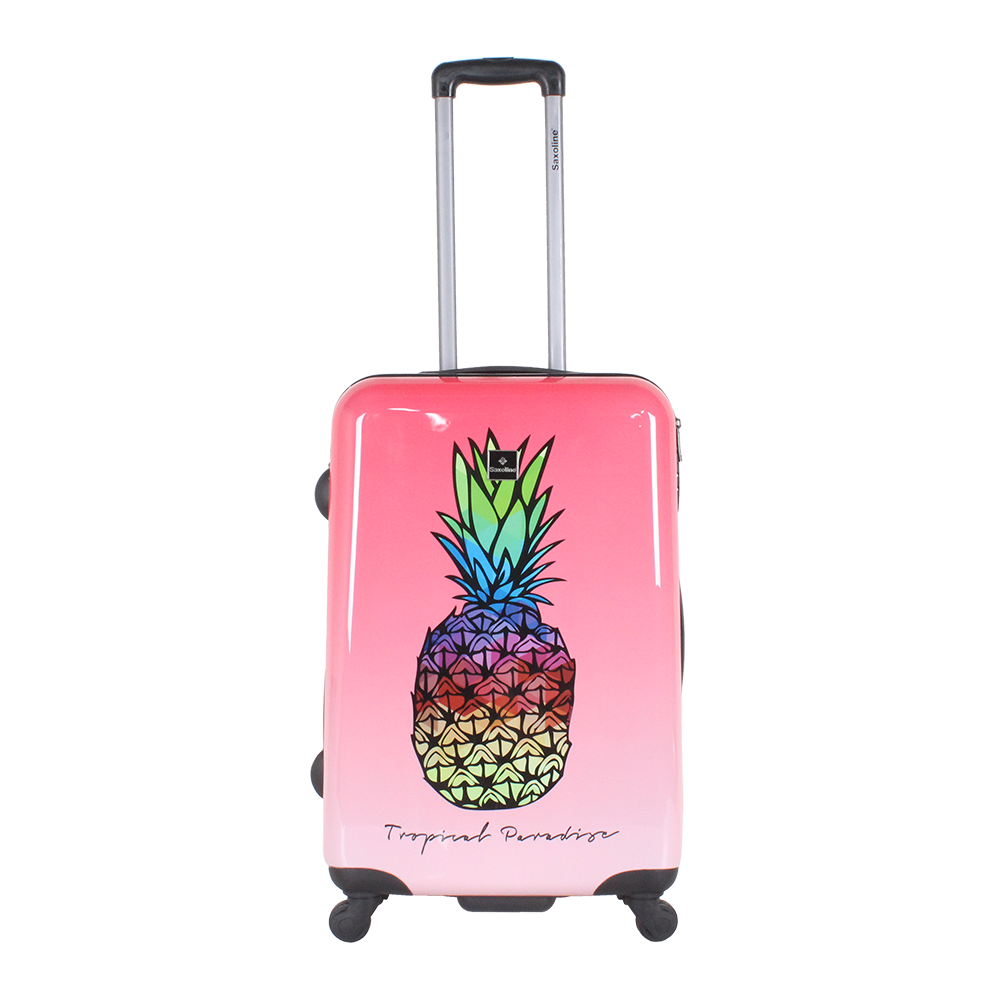 hard luggage Saxoline with pineapple print | Hong Kong