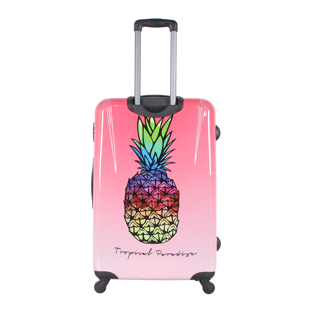 printed hard luggage Saxoline with pineapple print | Hk