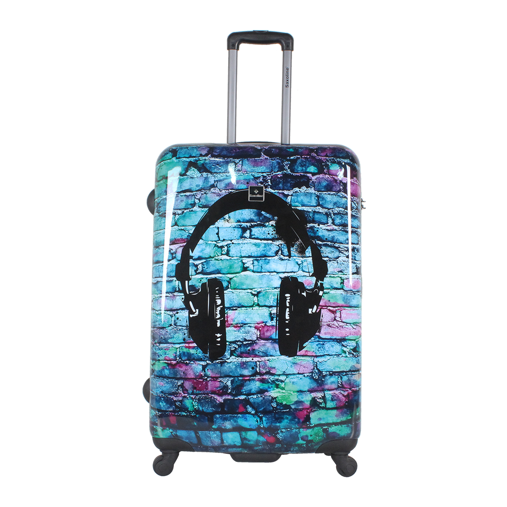 printed fashion luggage with Headphone | Saxoline 