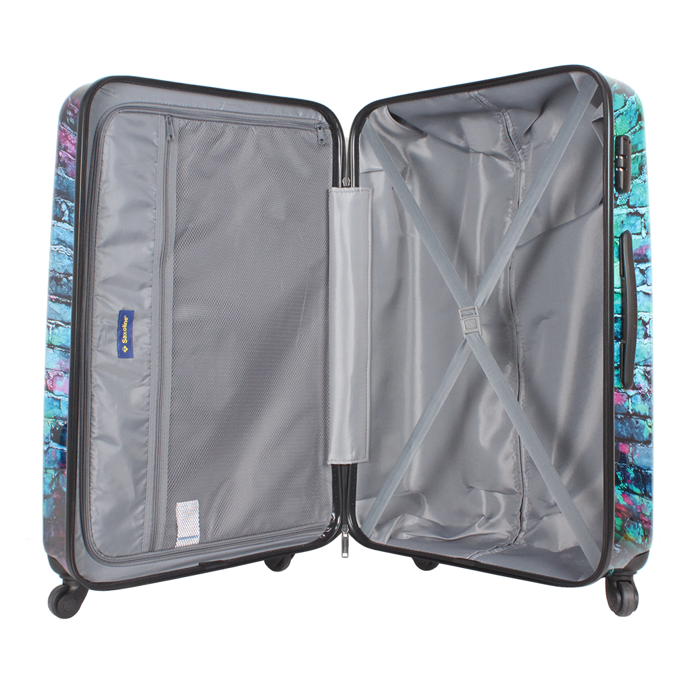 suitcases with print of Saxoline 