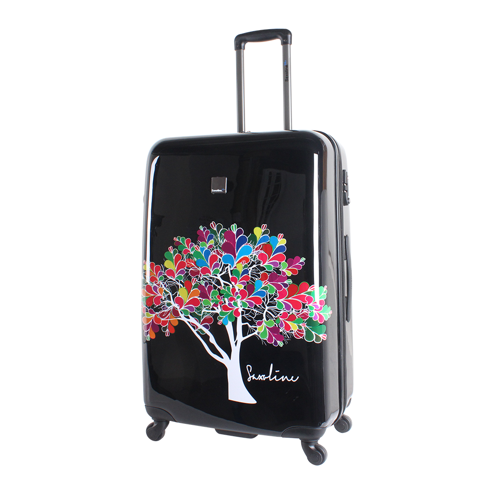 Saxoline blue luggage hard large with magic tree print