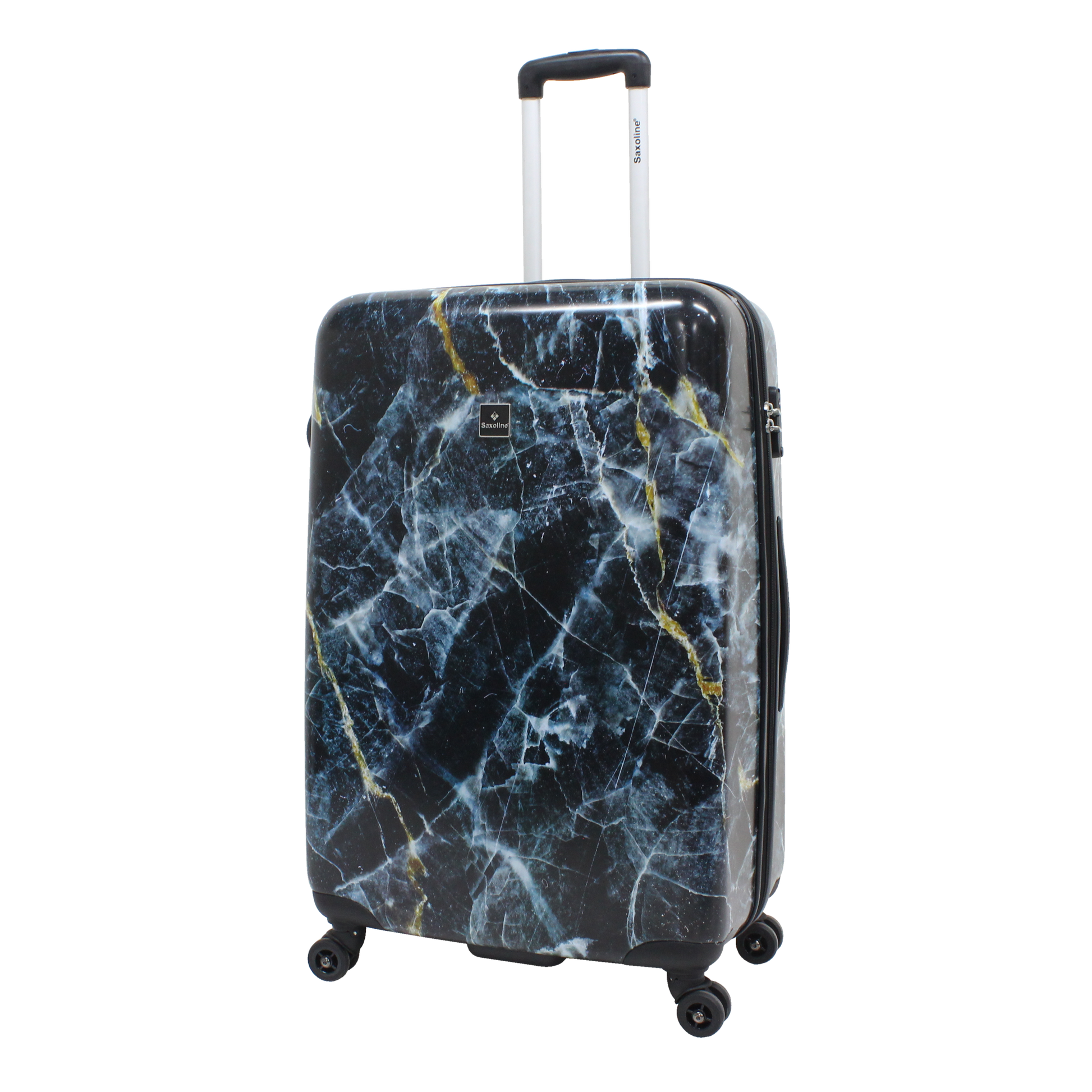 Printed hard luggage Saxoline with marble print | HK