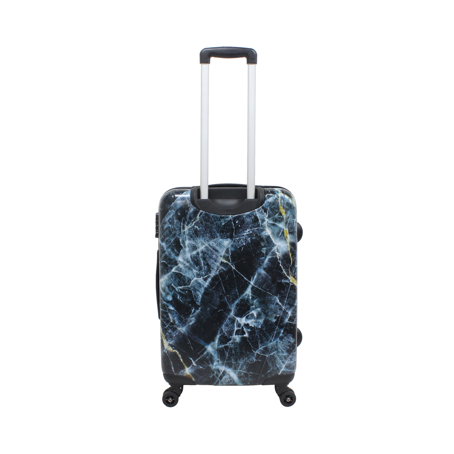 Hard suitcase with marble print