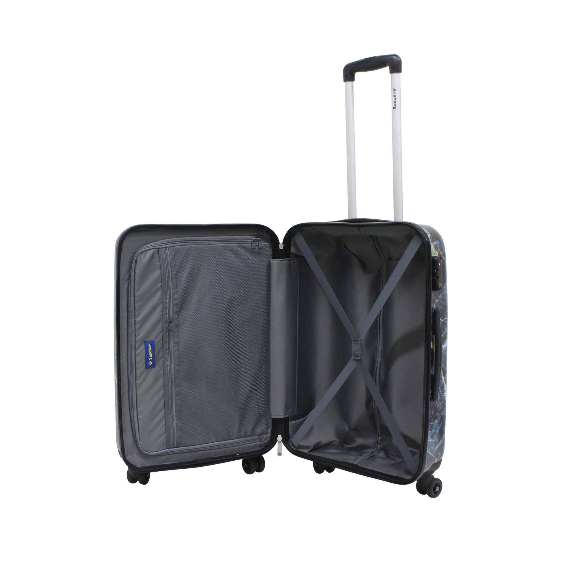 Saxoline hard luggage with print