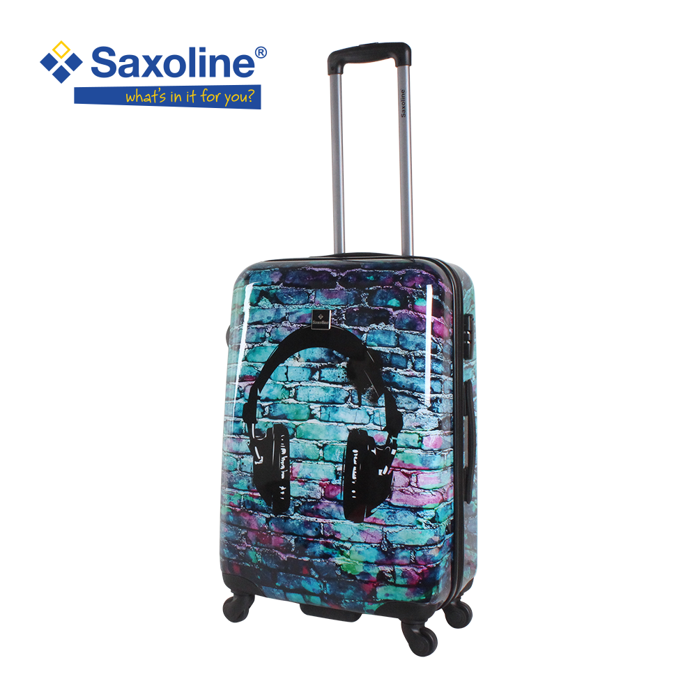 great teenager luggage printed with head phone Saxoline