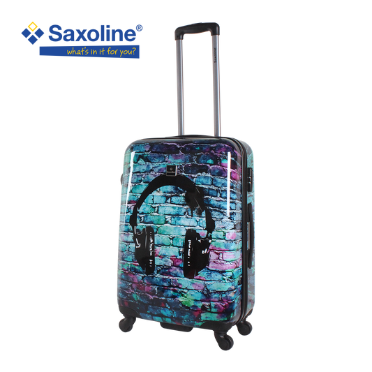 great teenager luggage printed with head phone Saxoline