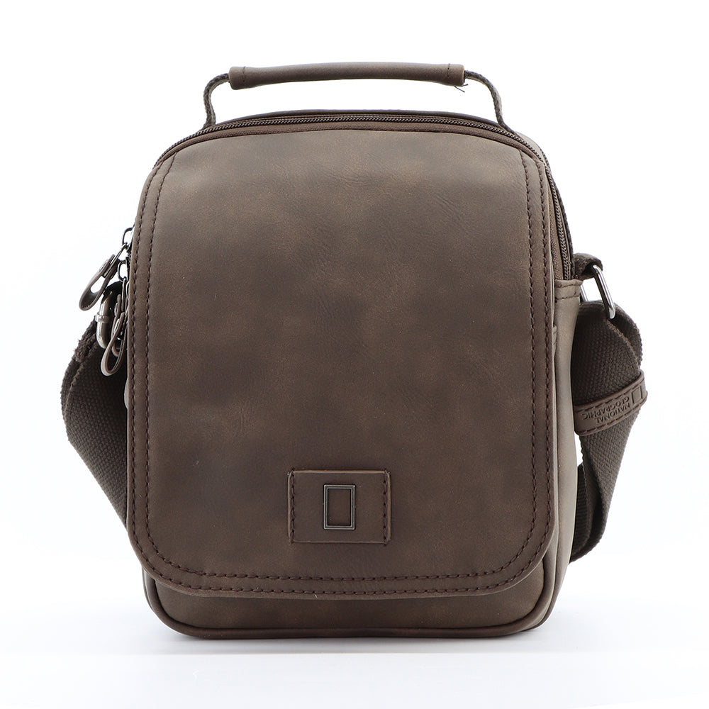 Nat Geo vintage PU leather messenger 