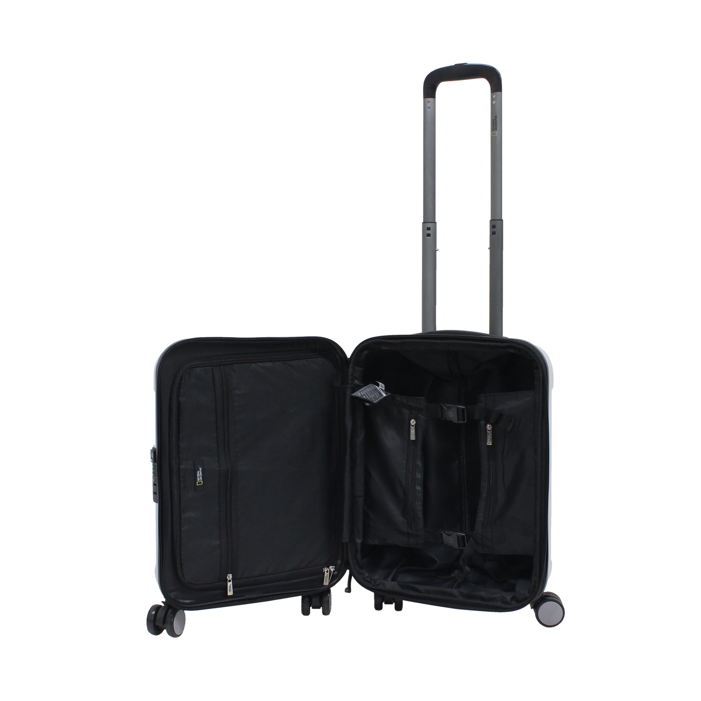 Silver national geographic hard trolley case