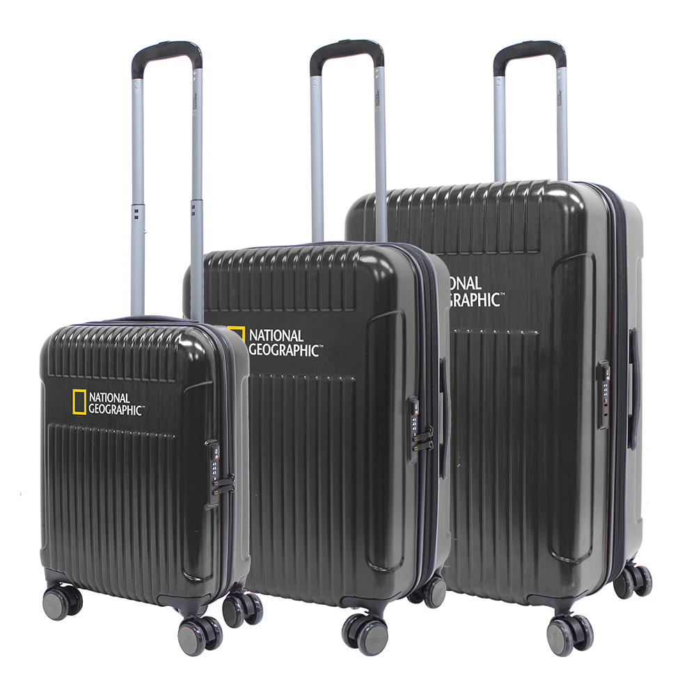 Nat Geo black PC luggage with 4 wheels | Hk