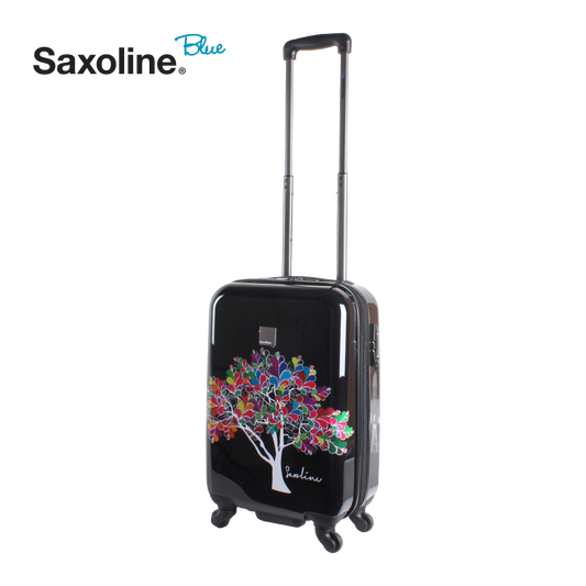 Saxoline blue hard cabin case with magic tree print | HK