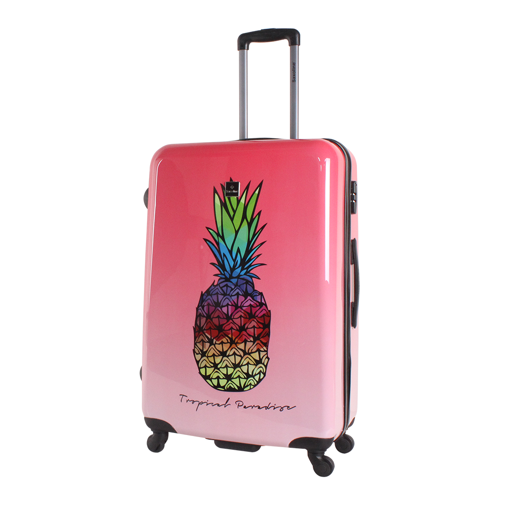 Large hard luggage Saxoline with pineapple print | Hk