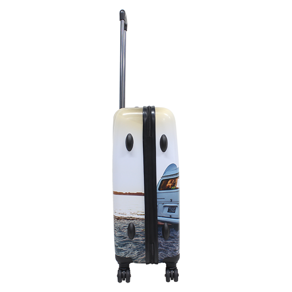 hard luggage with Volkswagen print